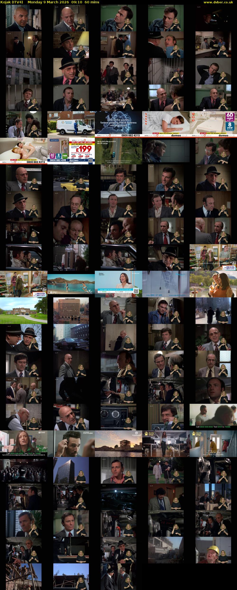 Kojak (ITV4) Monday 9 March 2026 09:10 - 10:10