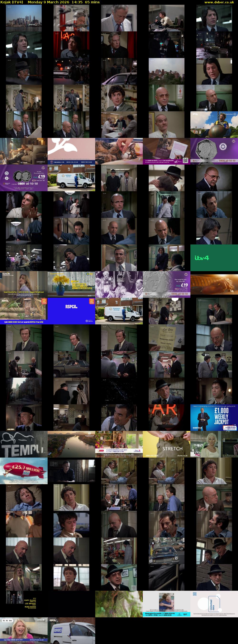 Kojak (ITV4) Monday 9 March 2026 14:35 - 15:40