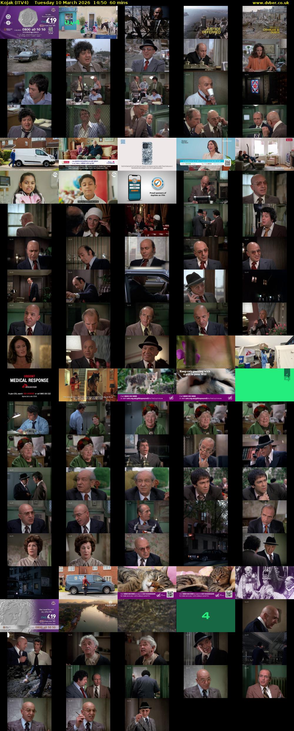 Kojak (ITV4) Tuesday 10 March 2026 14:50 - 15:50