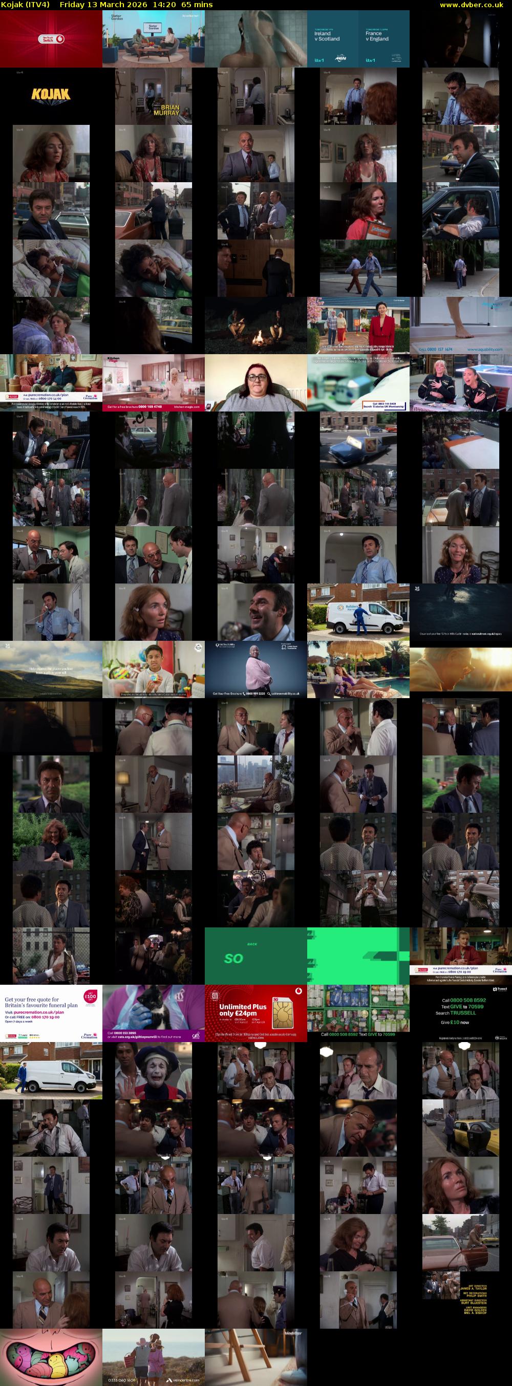 Kojak (ITV4) Friday 13 March 2026 14:20 - 15:25