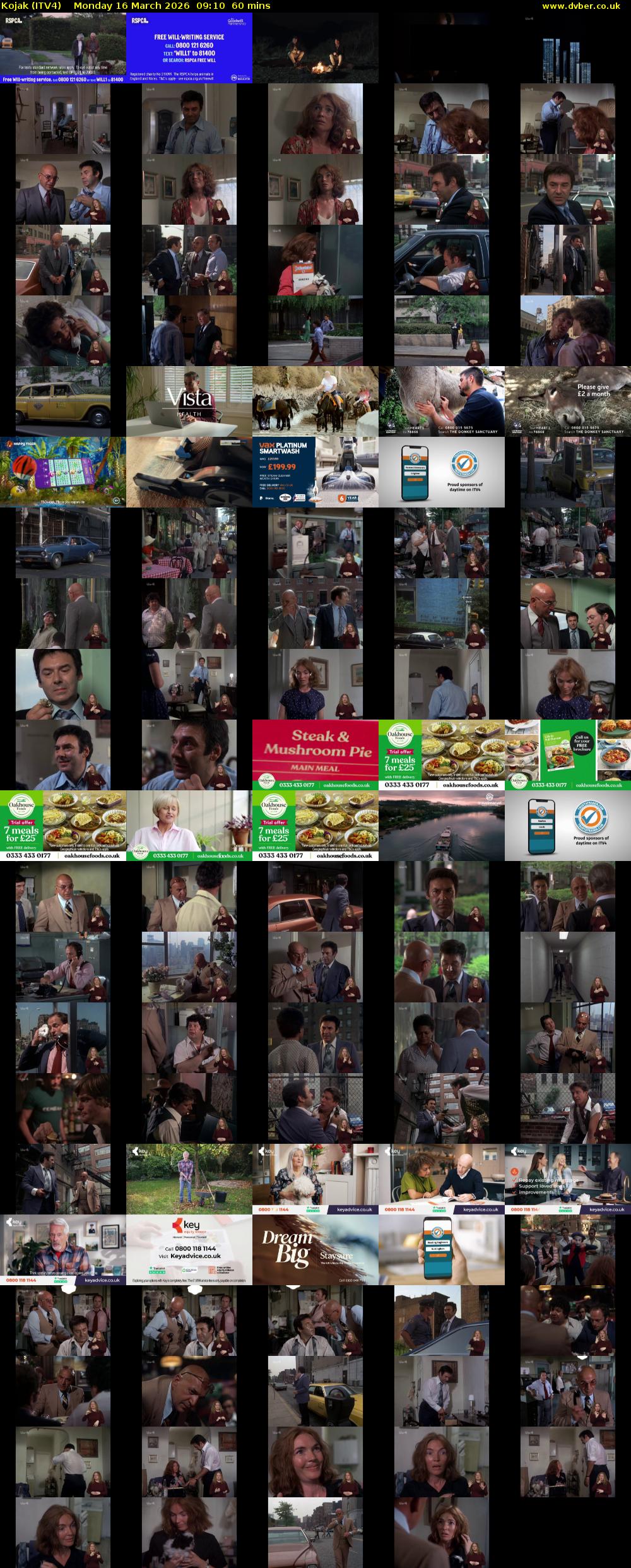 Kojak (ITV4) Monday 16 March 2026 09:10 - 10:10