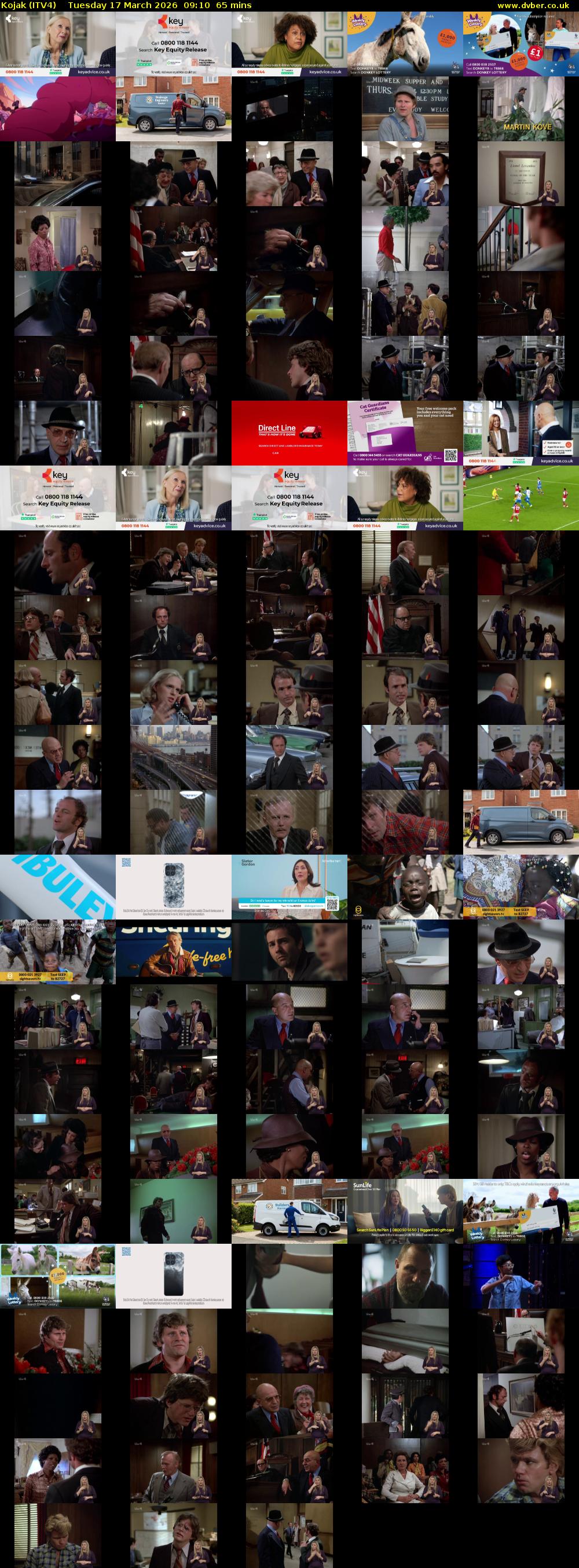 Kojak (ITV4) Tuesday 17 March 2026 09:10 - 10:15