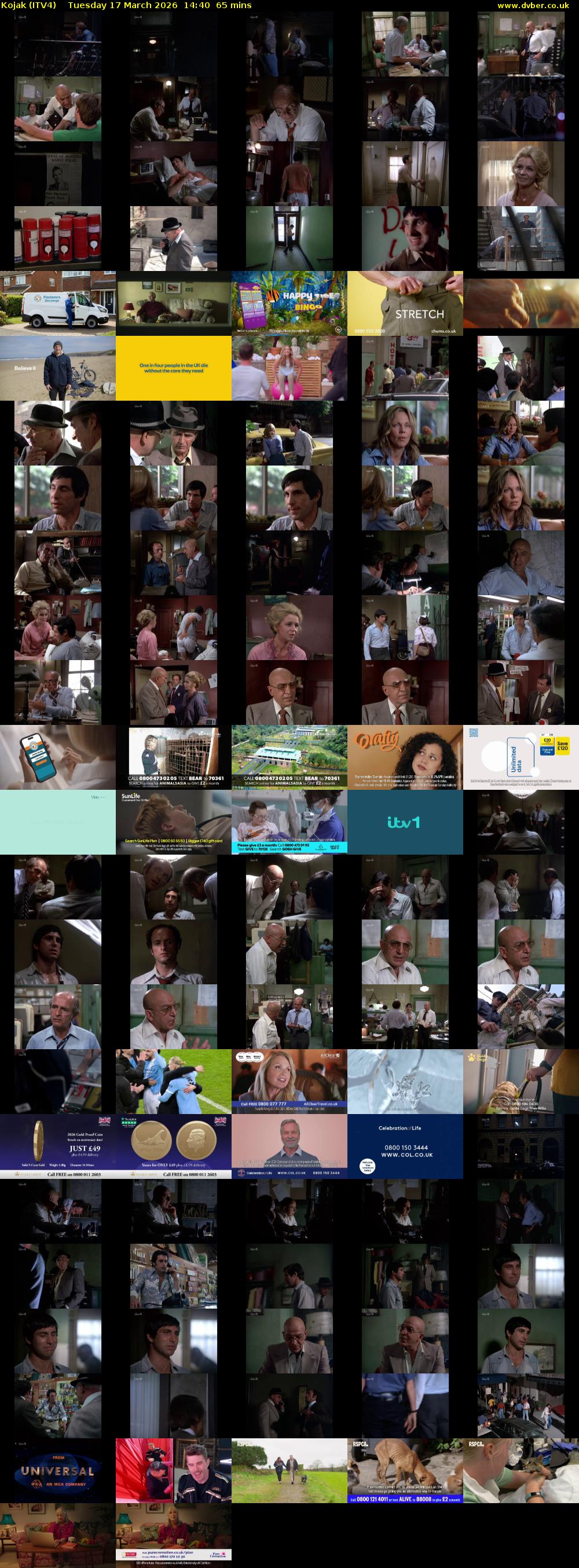 Kojak (ITV4) Tuesday 17 March 2026 14:40 - 15:45