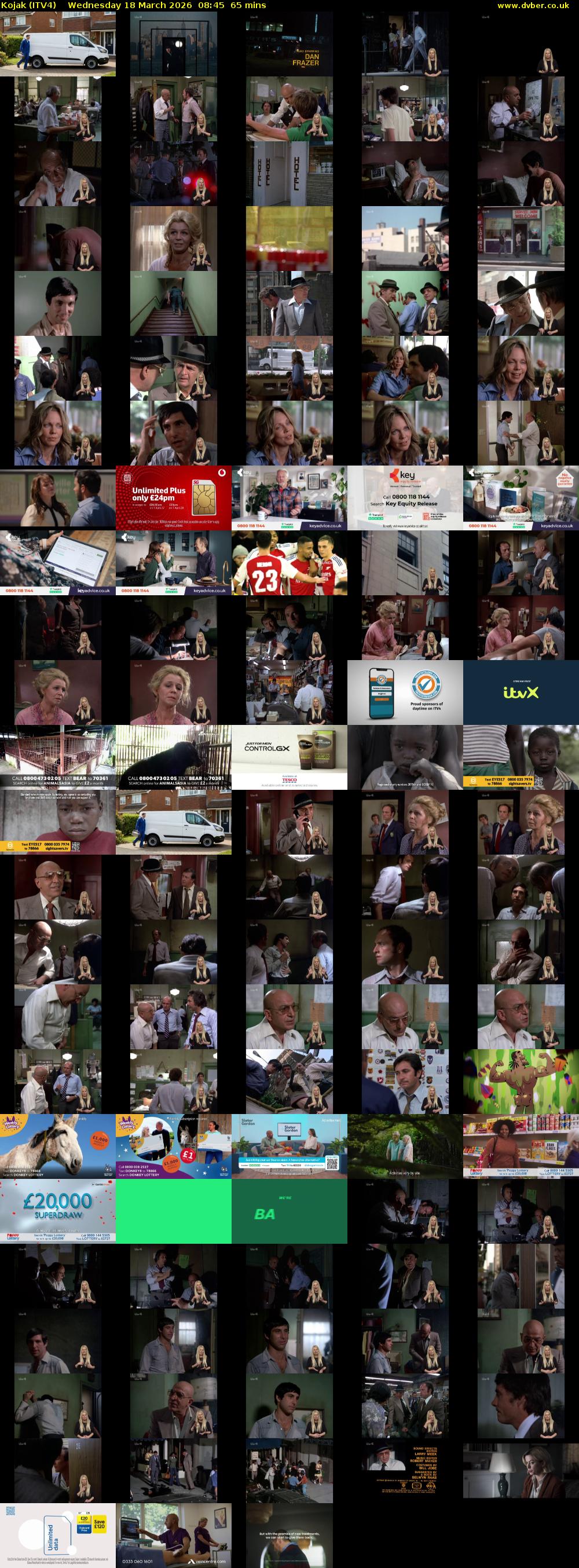 Kojak (ITV4) Wednesday 18 March 2026 08:45 - 09:50