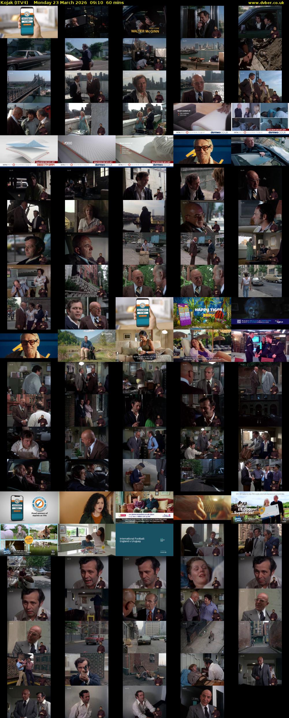 Kojak (ITV4) Monday 23 March 2026 09:10 - 10:10