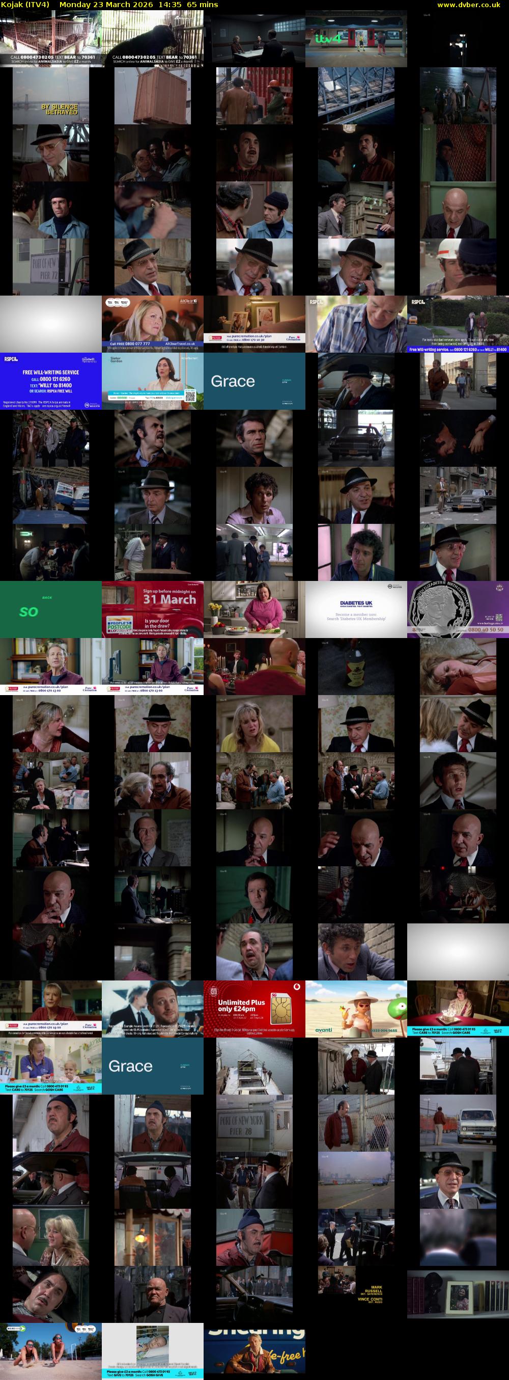 Kojak (ITV4) Monday 23 March 2026 14:35 - 15:40