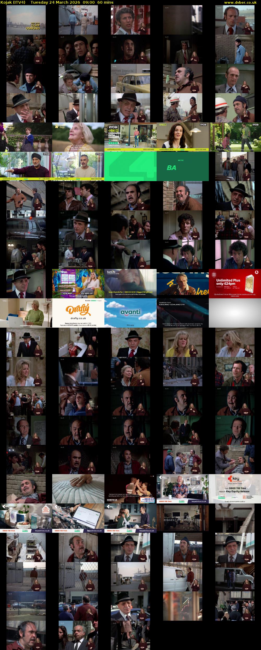 Kojak (ITV4) Tuesday 24 March 2026 09:00 - 10:00