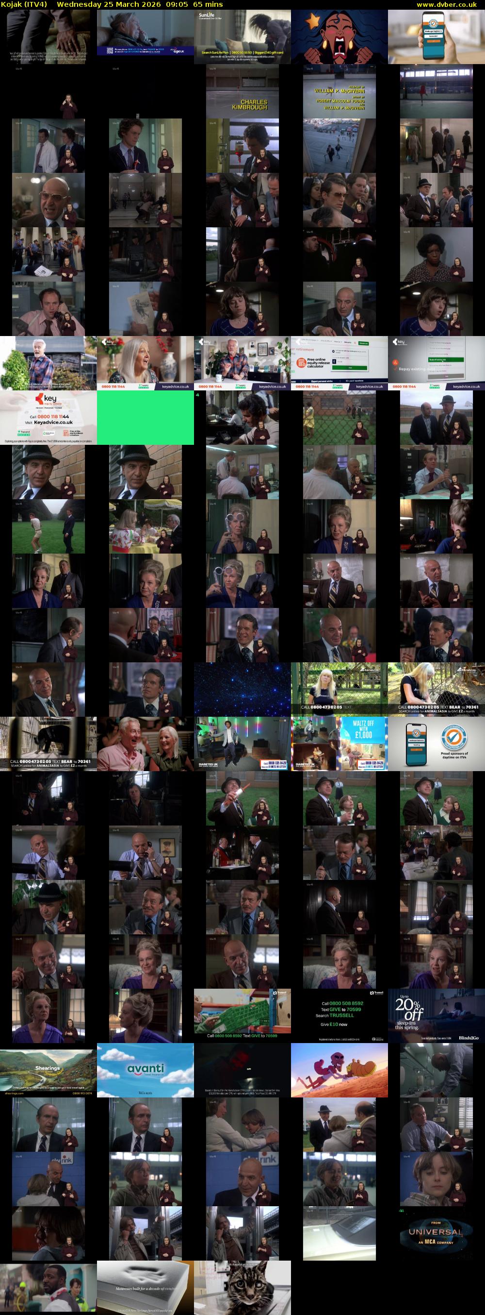 Kojak (ITV4) Wednesday 25 March 2026 09:05 - 10:10