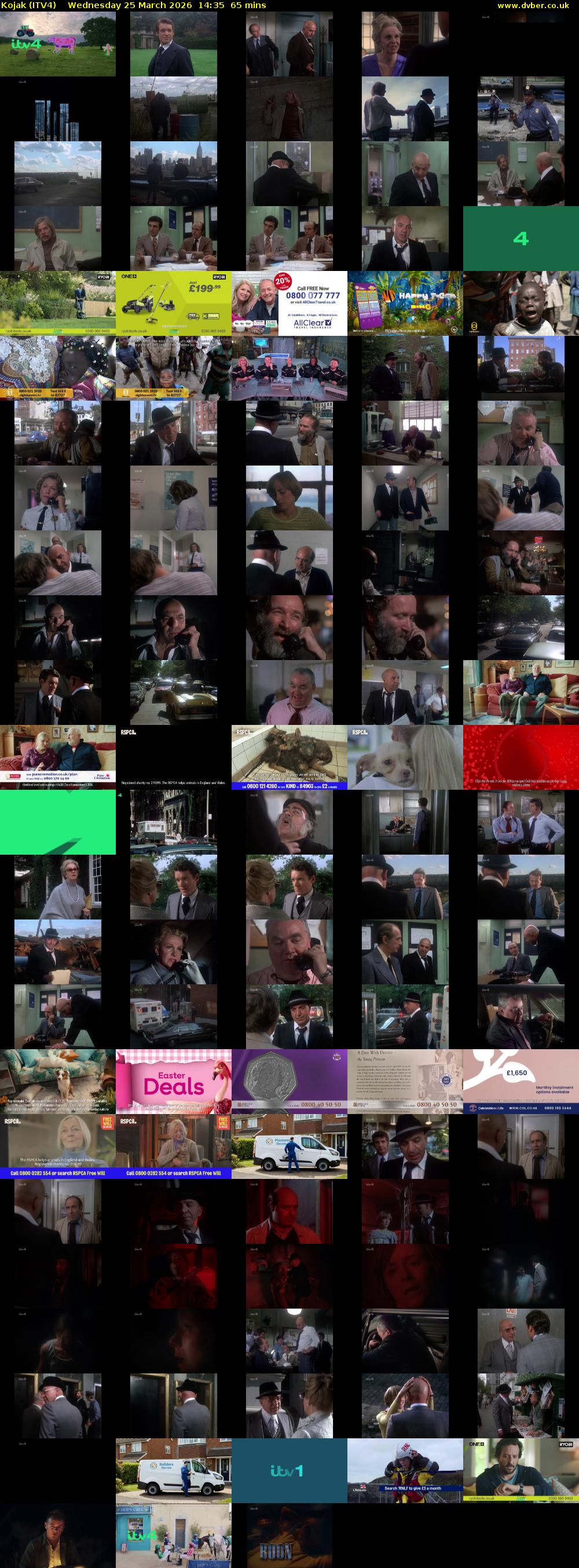 Kojak (ITV4) Wednesday 25 March 2026 14:35 - 15:40