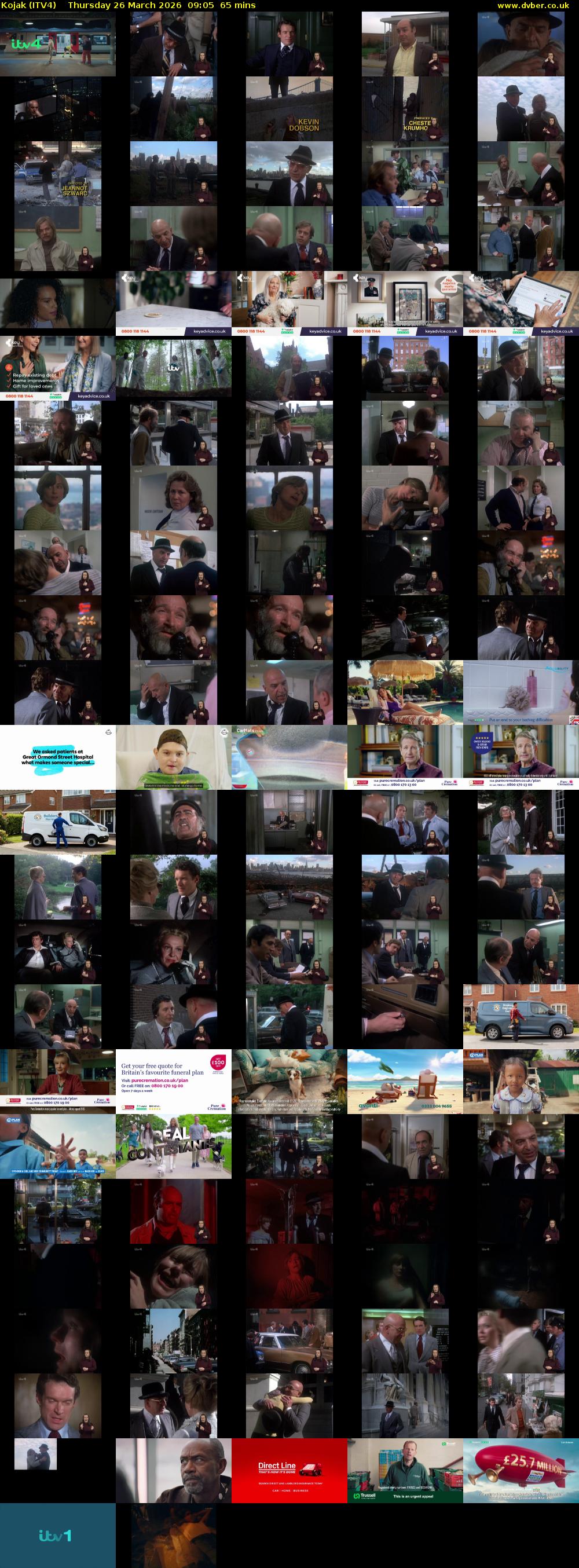 Kojak (ITV4) Thursday 26 March 2026 09:05 - 10:10