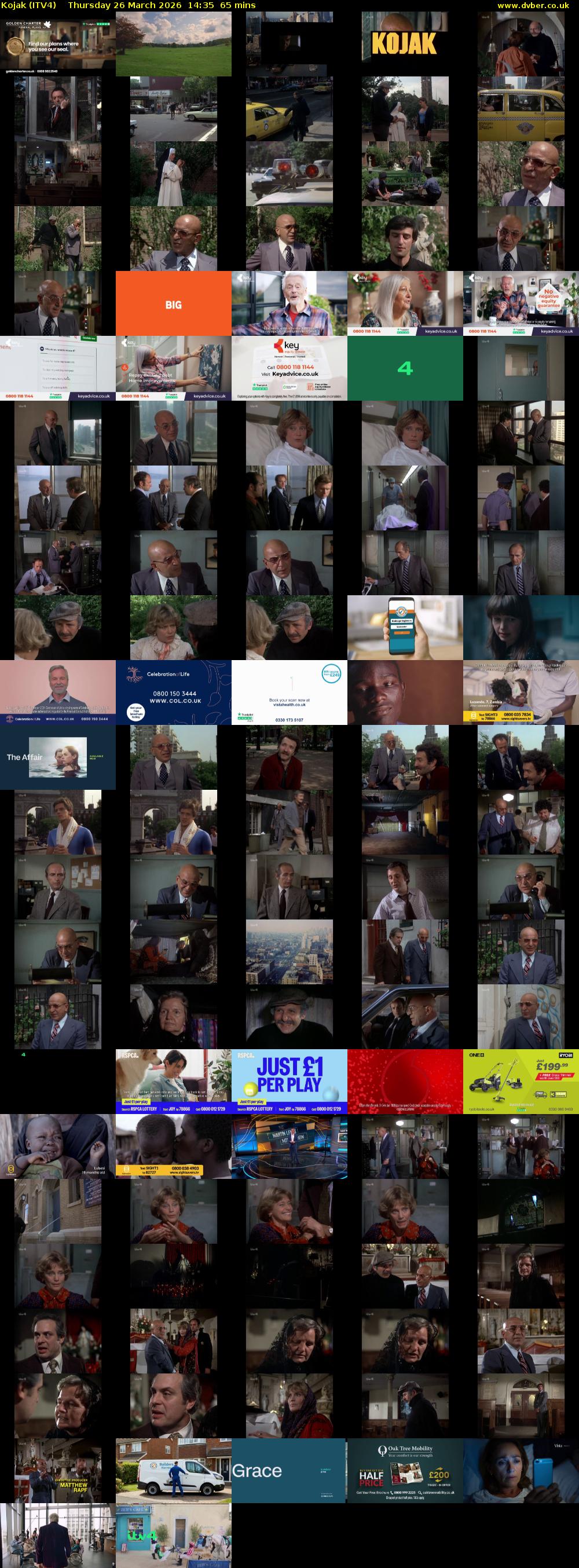 Kojak (ITV4) Thursday 26 March 2026 14:35 - 15:40