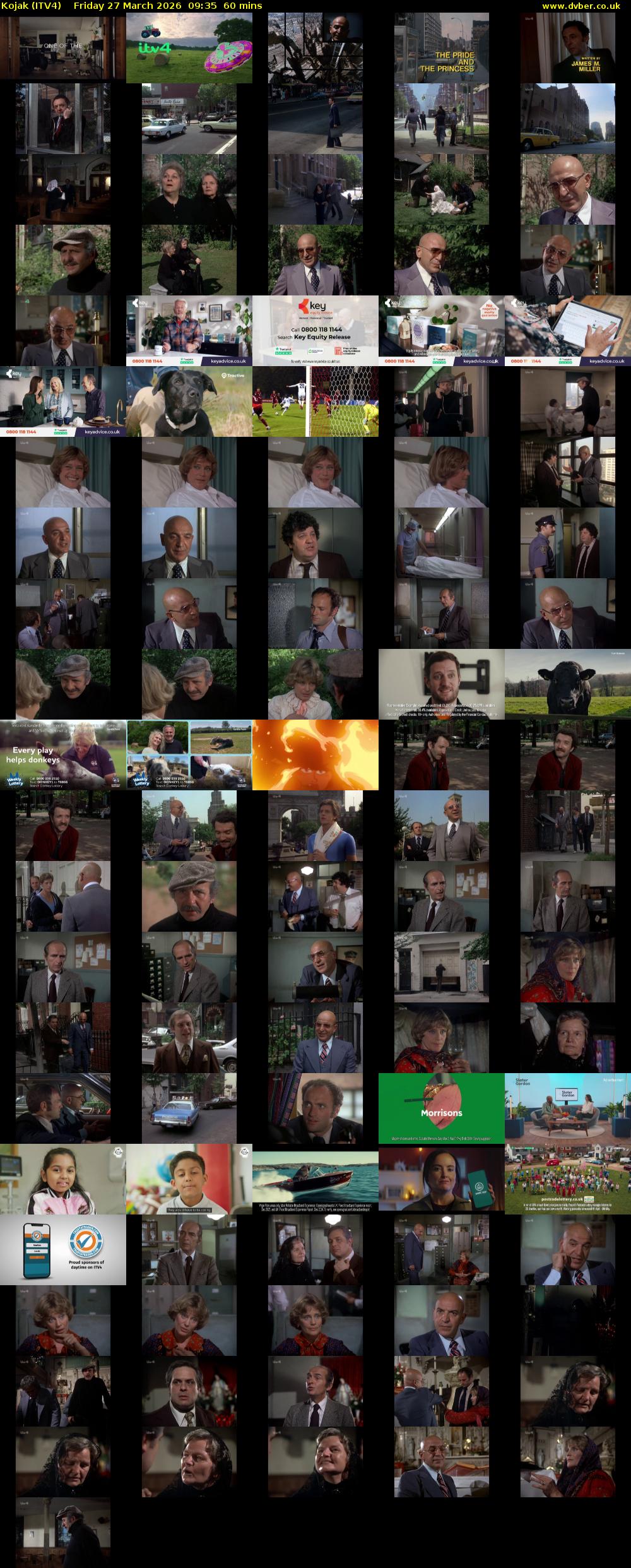 Kojak (ITV4) Friday 27 March 2026 09:35 - 10:35