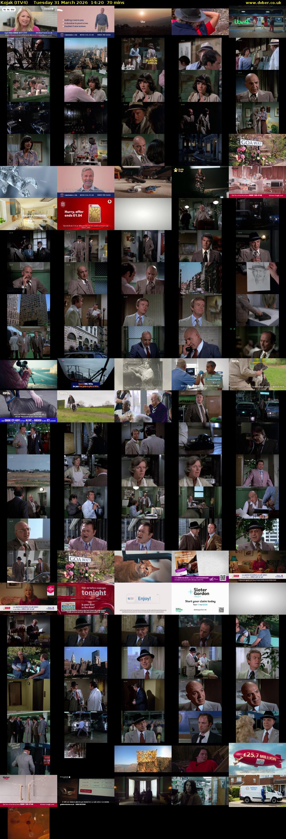 Kojak (ITV4) Tuesday 31 March 2026 14:20 - 15:30