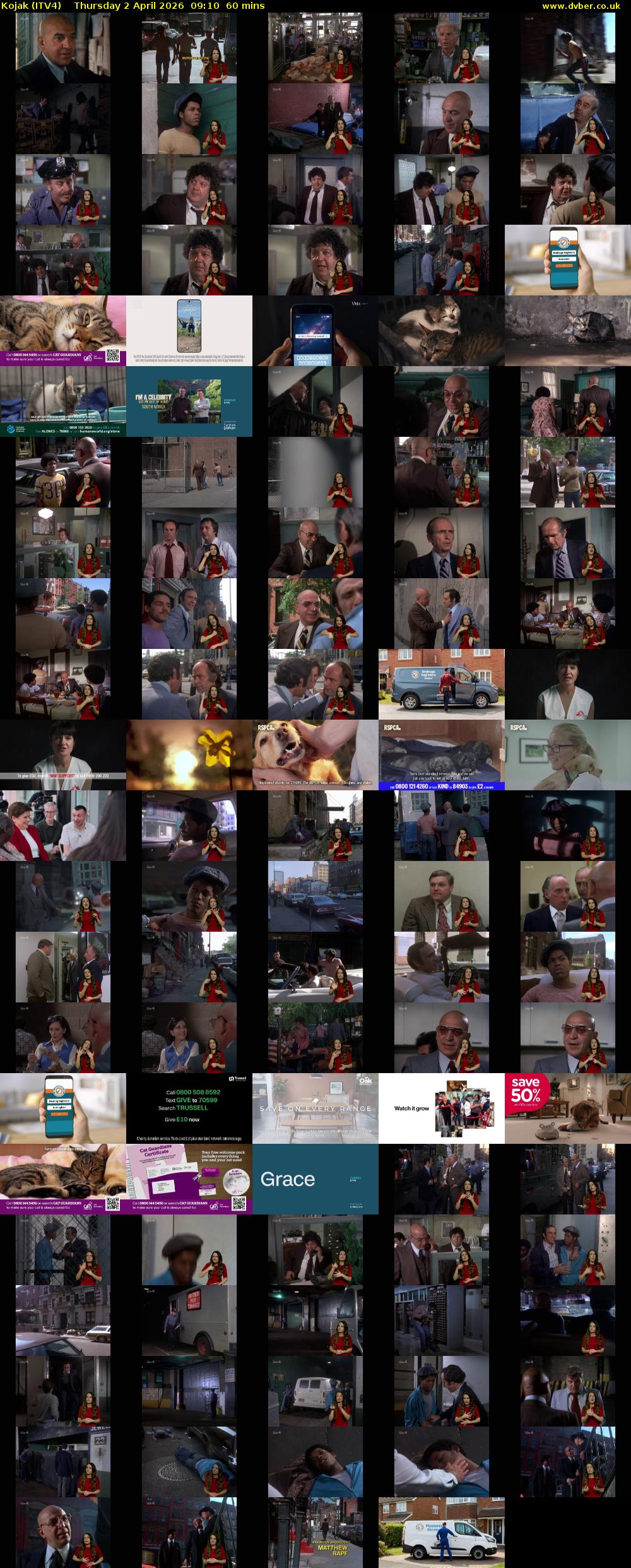 Kojak (ITV4) Thursday 2 April 2026 09:10 - 10:10