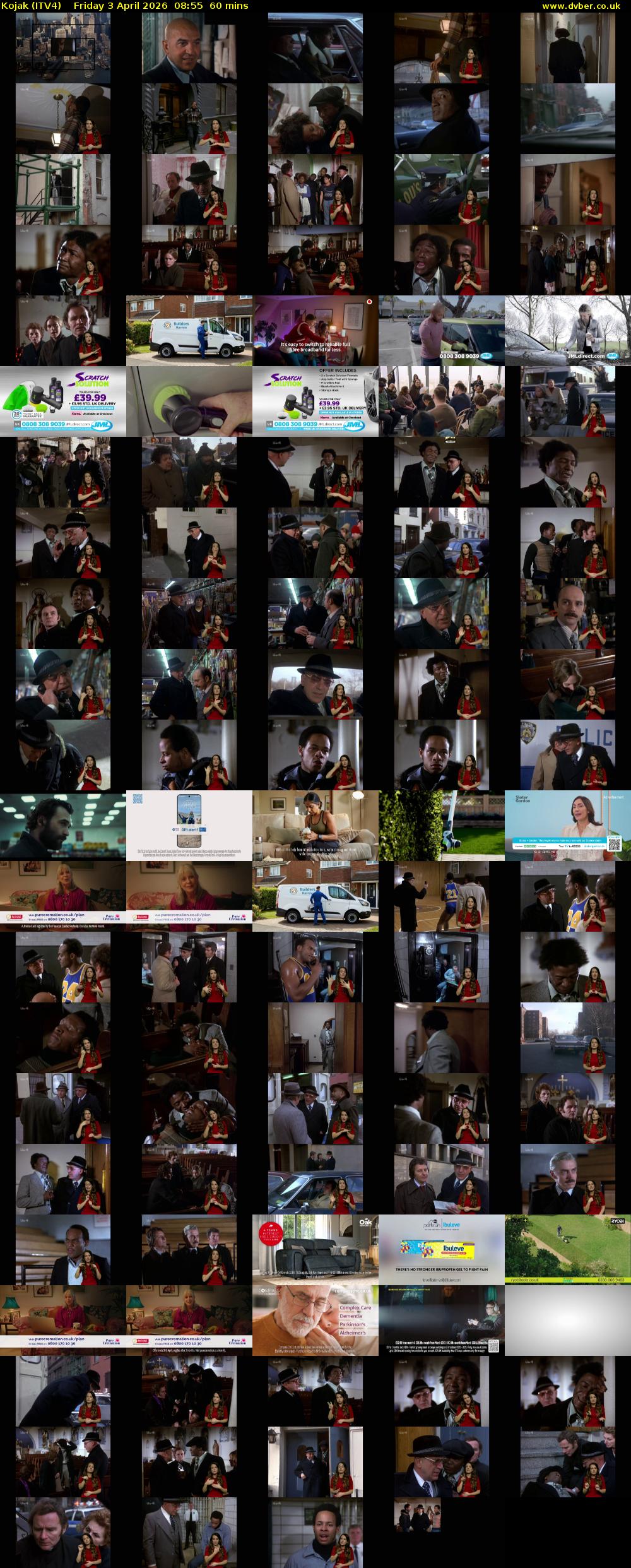 Kojak (ITV4) Friday 3 April 2026 08:55 - 09:55