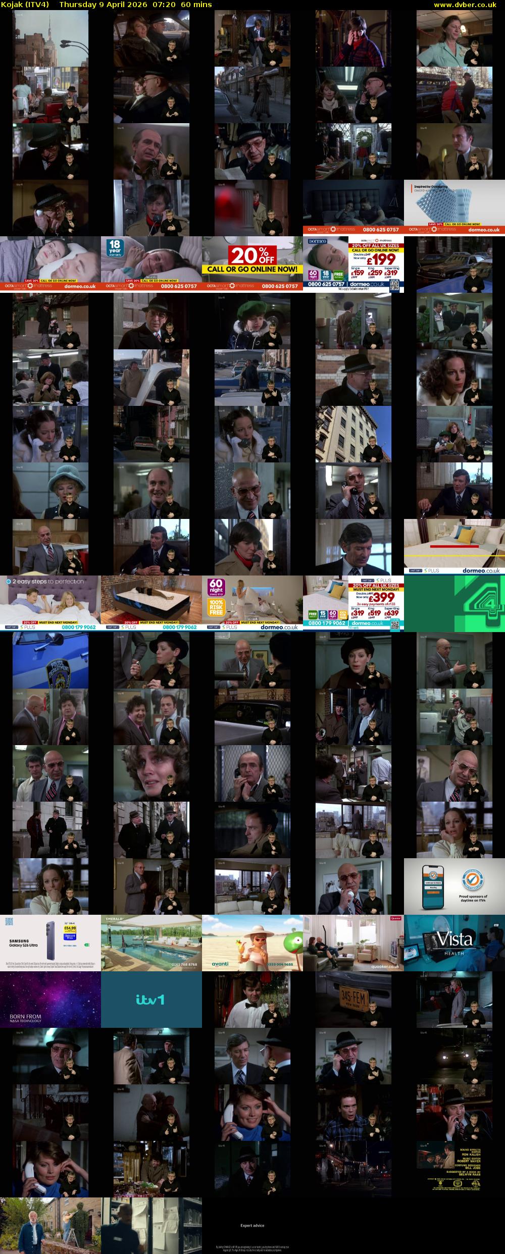 Kojak (ITV4) Thursday 9 April 2026 07:20 - 08:20