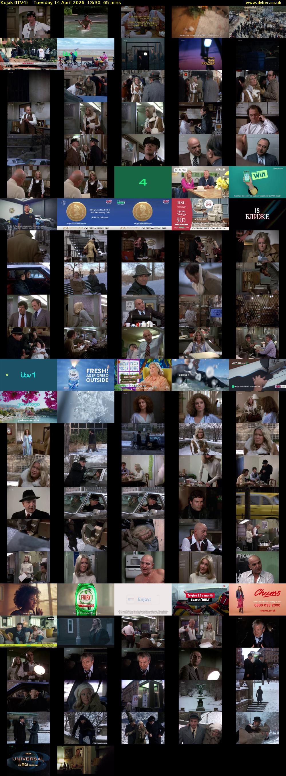 Kojak (ITV4) Tuesday 14 April 2026 13:30 - 14:35