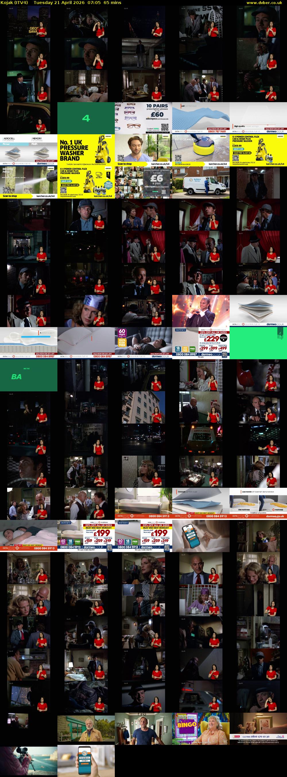 Kojak (ITV4) Tuesday 21 April 2026 07:05 - 08:10