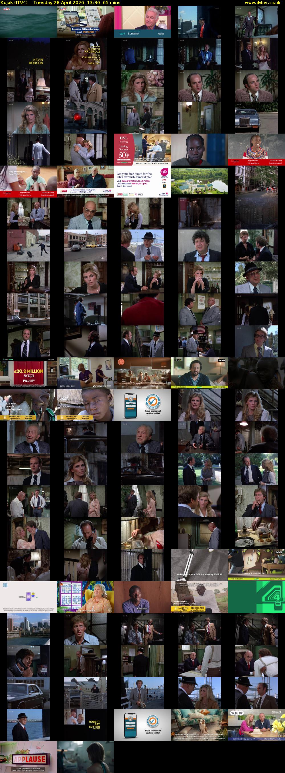 Kojak (ITV4) Tuesday 28 April 2026 13:30 - 14:35