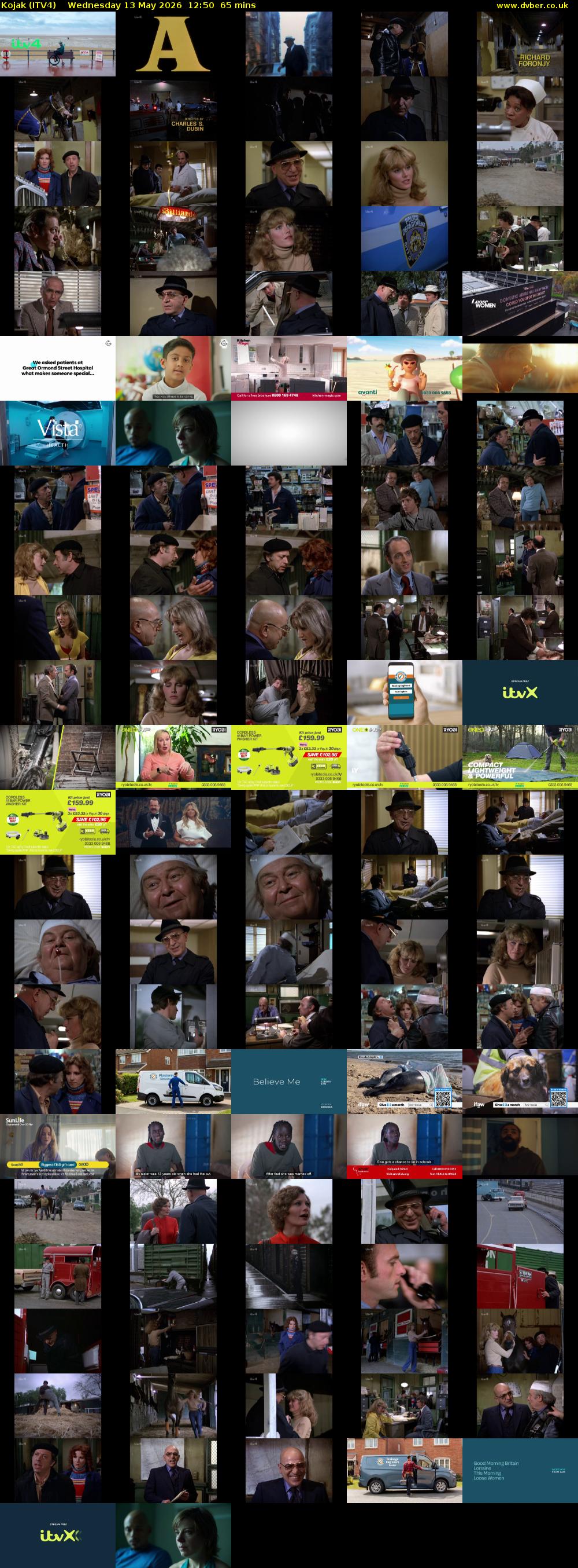 Kojak (ITV4) Wednesday 13 May 2026 12:50 - 13:55