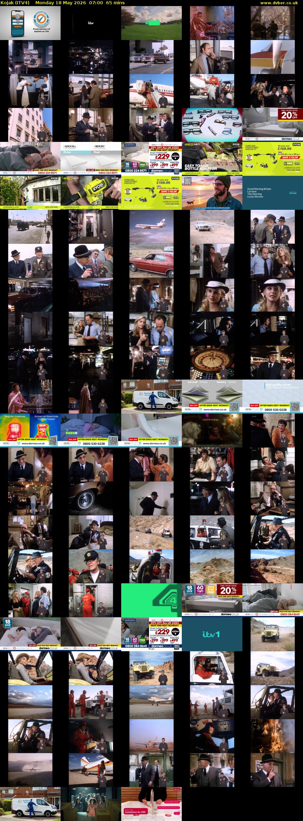 Kojak (ITV4) Monday 18 May 2026 07:00 - 08:05