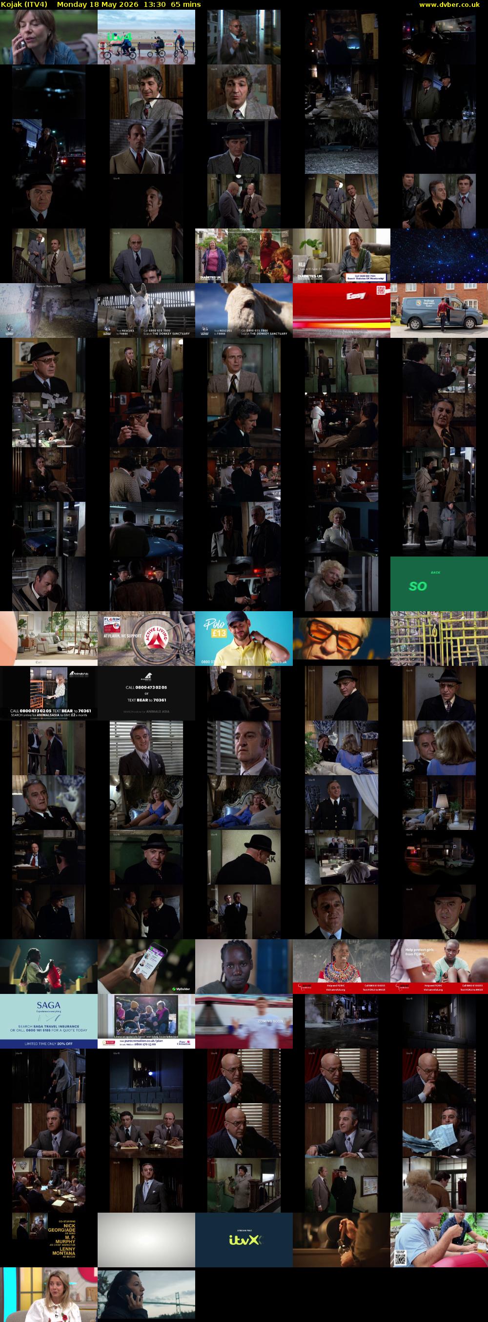 Kojak (ITV4) Monday 18 May 2026 13:30 - 14:35