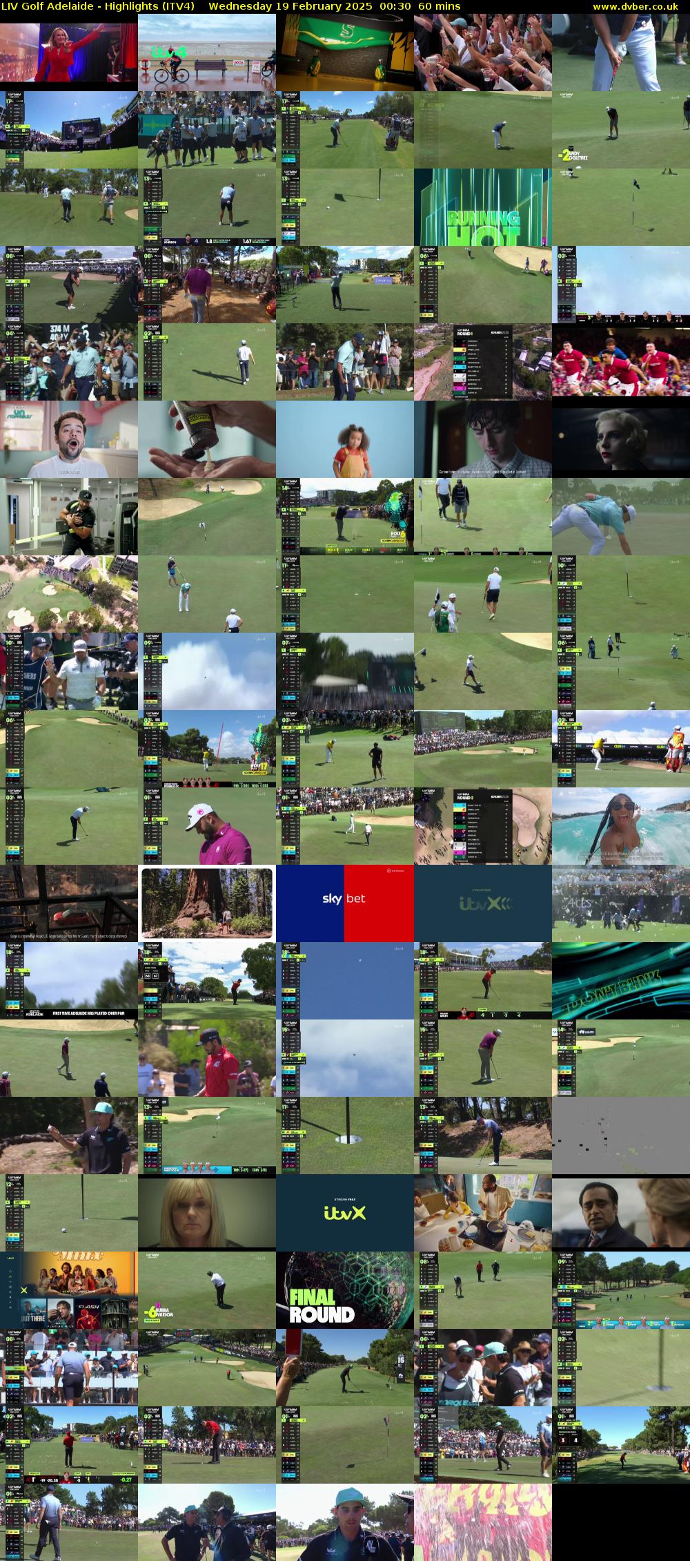 LIV Golf Adelaide - Highlights (ITV4) Wednesday 19 February 2025 00:30 - 01:30