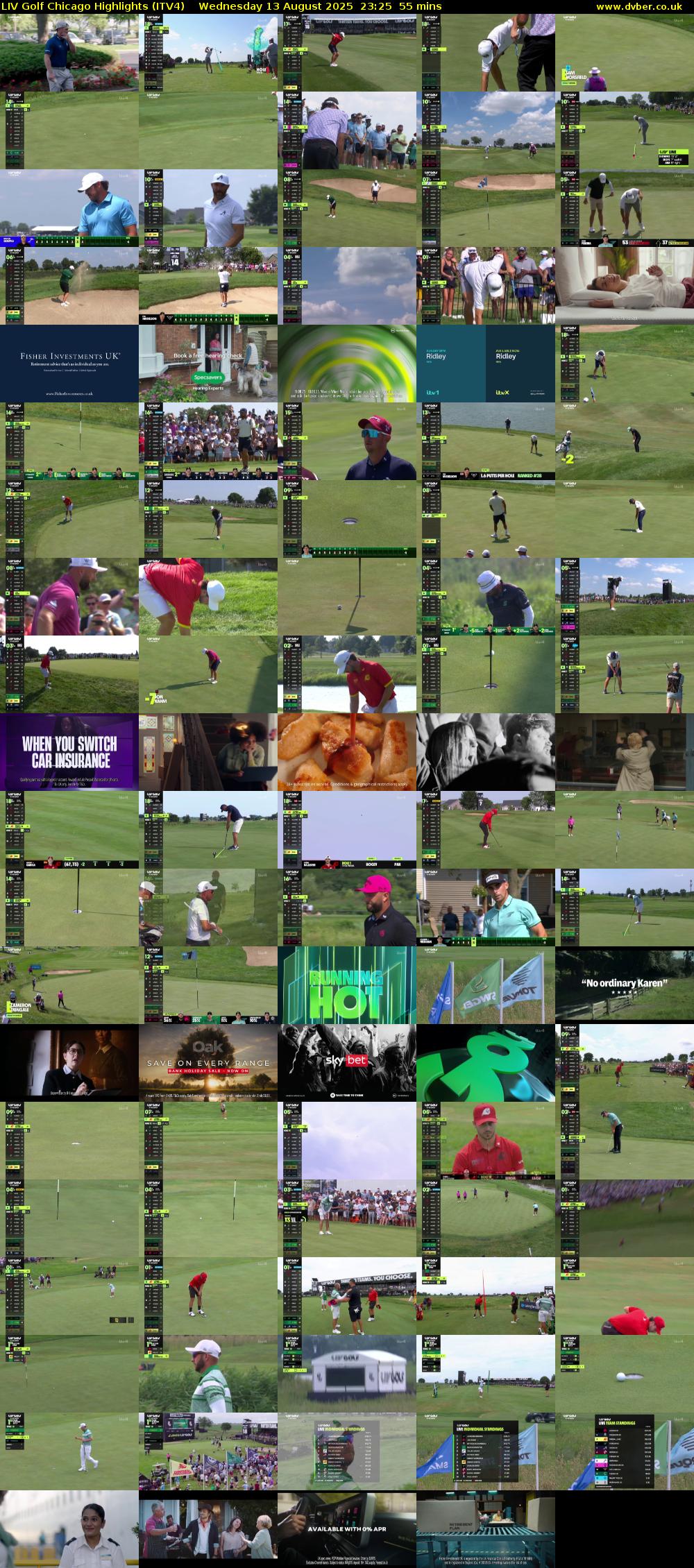 LIV Golf Chicago Highlights (ITV4) Wednesday 13 August 2025 23:25 - 00:20