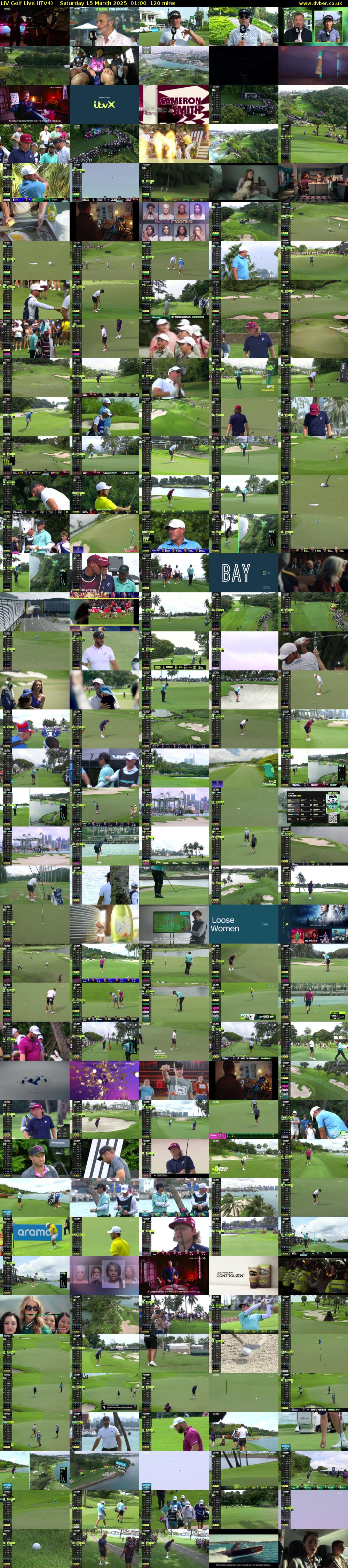 LIV Golf Live (ITV4) Saturday 15 March 2025 01:00 - 03:00
