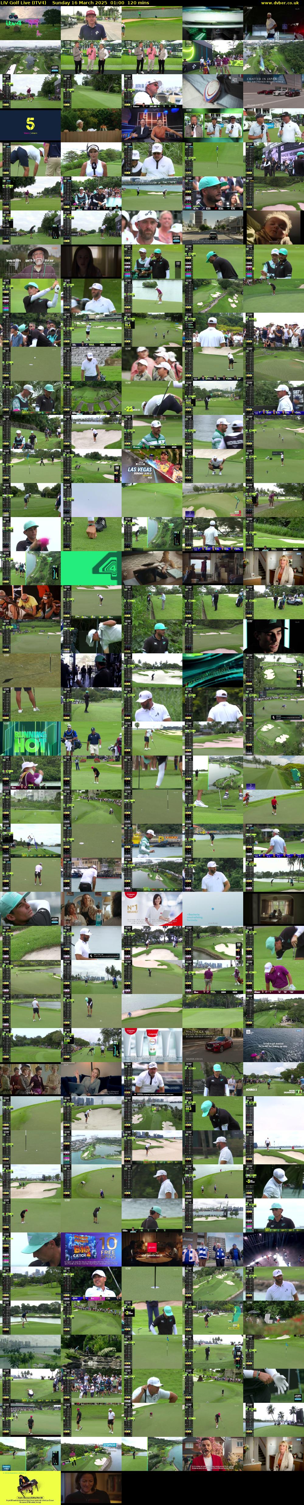 LIV Golf Live (ITV4) Sunday 16 March 2025 01:00 - 03:00