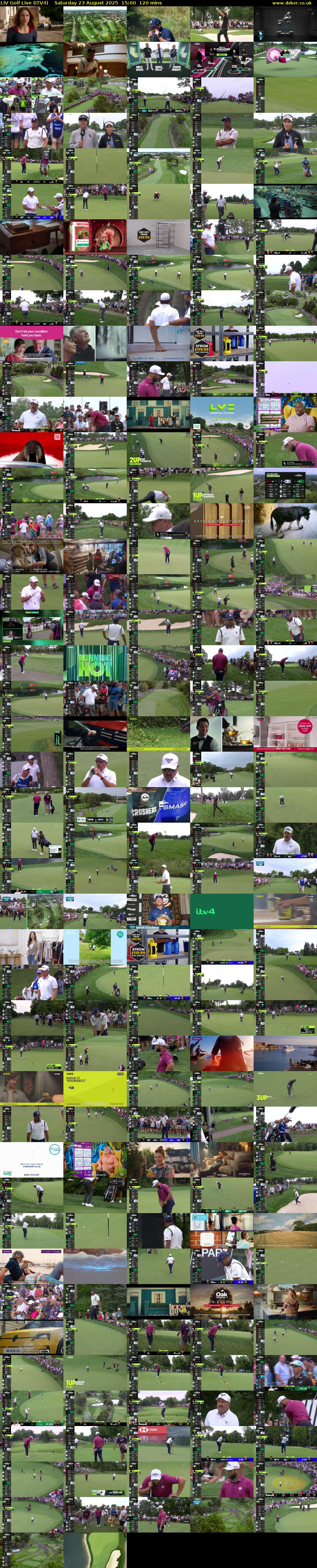 LIV Golf Live (ITV4) Saturday 23 August 2025 15:00 - 17:00