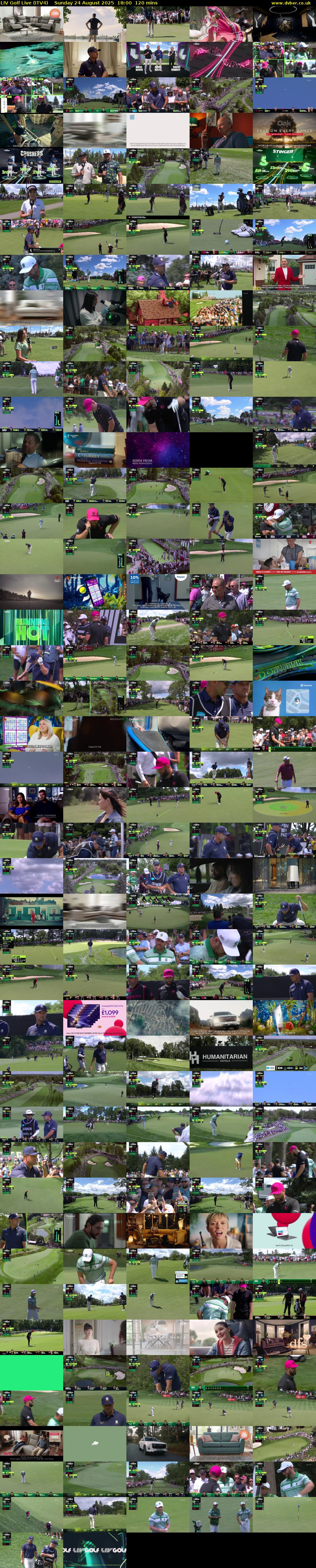 LIV Golf Live (ITV4) Sunday 24 August 2025 18:00 - 20:00