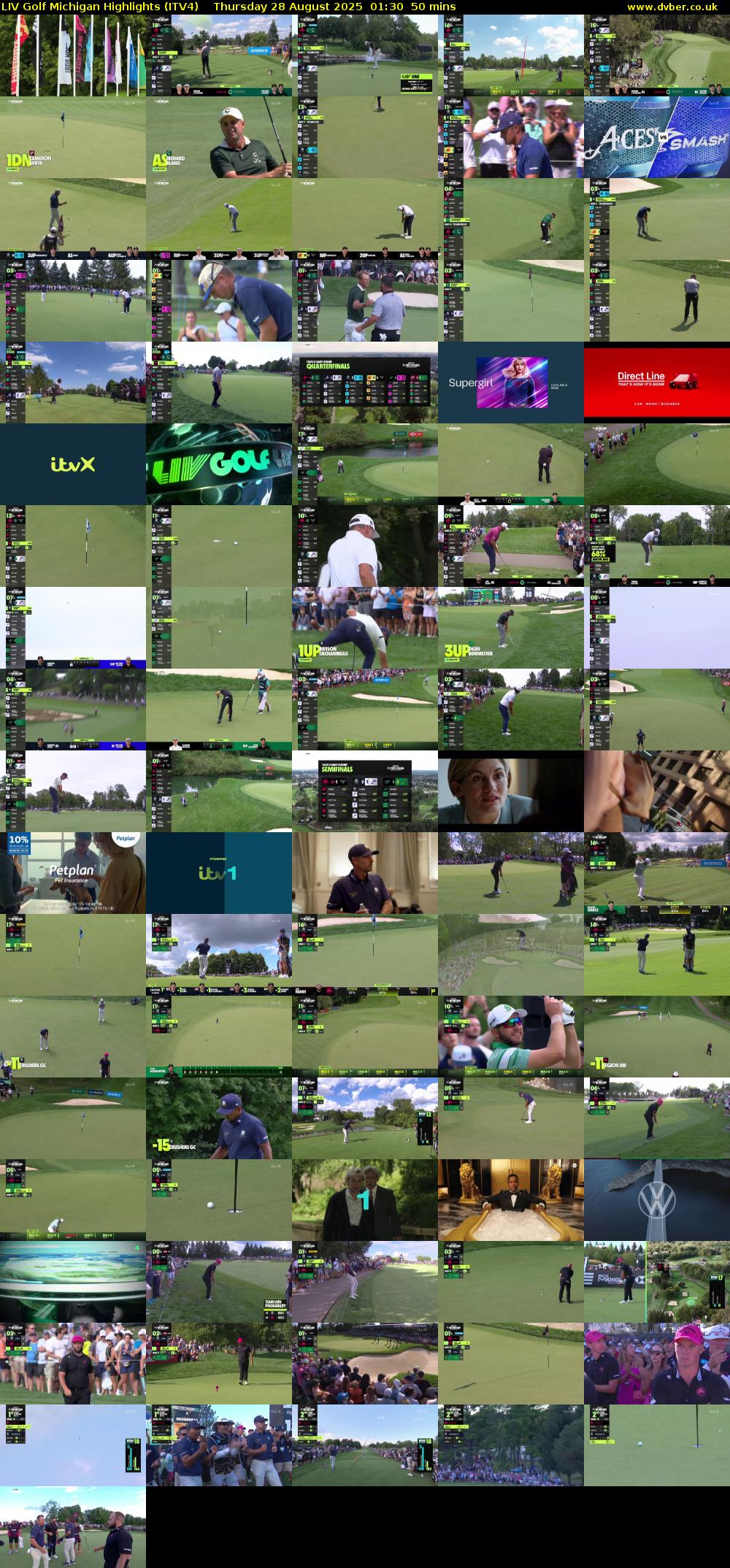 LIV Golf Michigan Highlights (ITV4) Thursday 28 August 2025 01:30 - 02:20