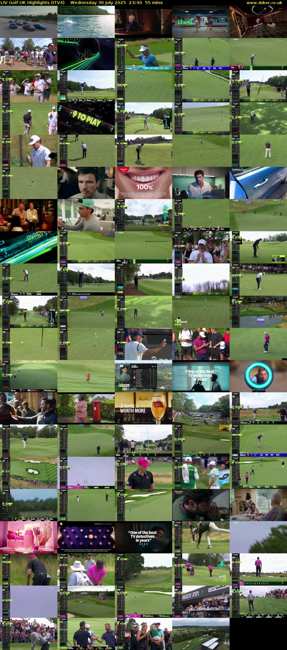 LIV Golf UK Highlights (ITV4) Wednesday 30 July 2025 23:40 - 00:35