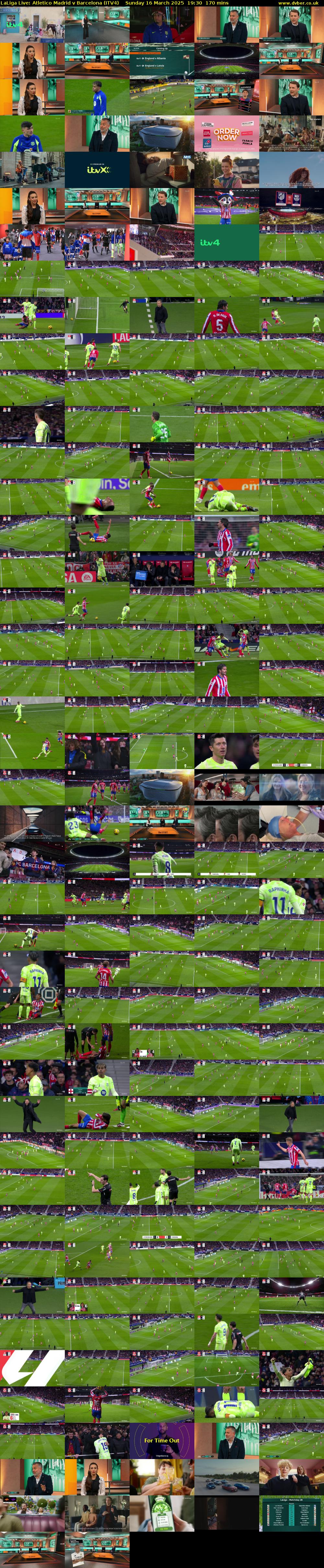LaLiga Live: Atletico Madrid v Barcelona (ITV4) Sunday 16 March 2025 19:30 - 22:20