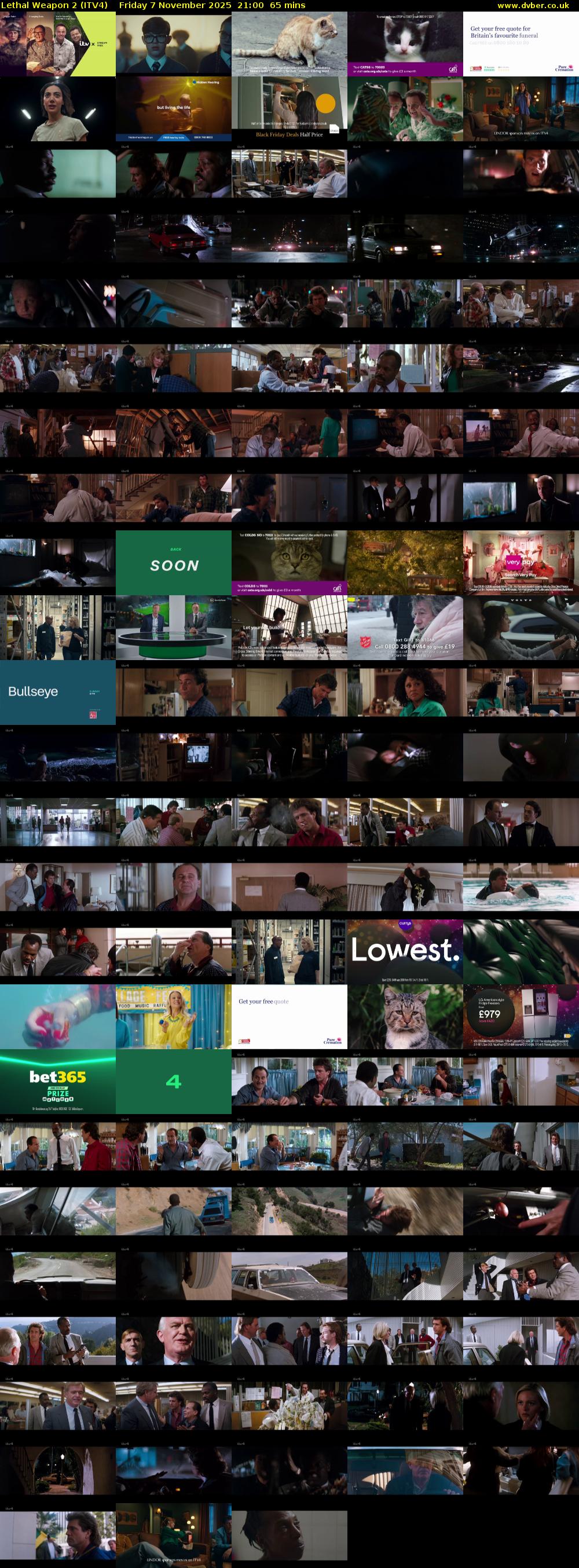 Lethal Weapon 2 (ITV4) Friday 7 November 2025 21:00 - 22:05