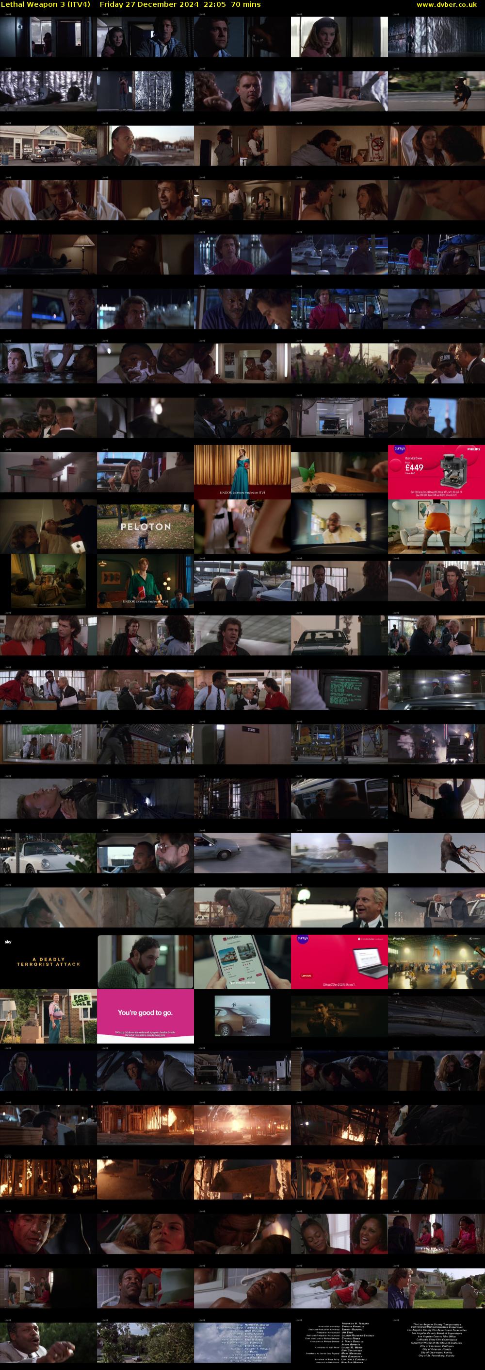 Lethal Weapon 3 (ITV4) Friday 27 December 2024 22:05 - 23:15