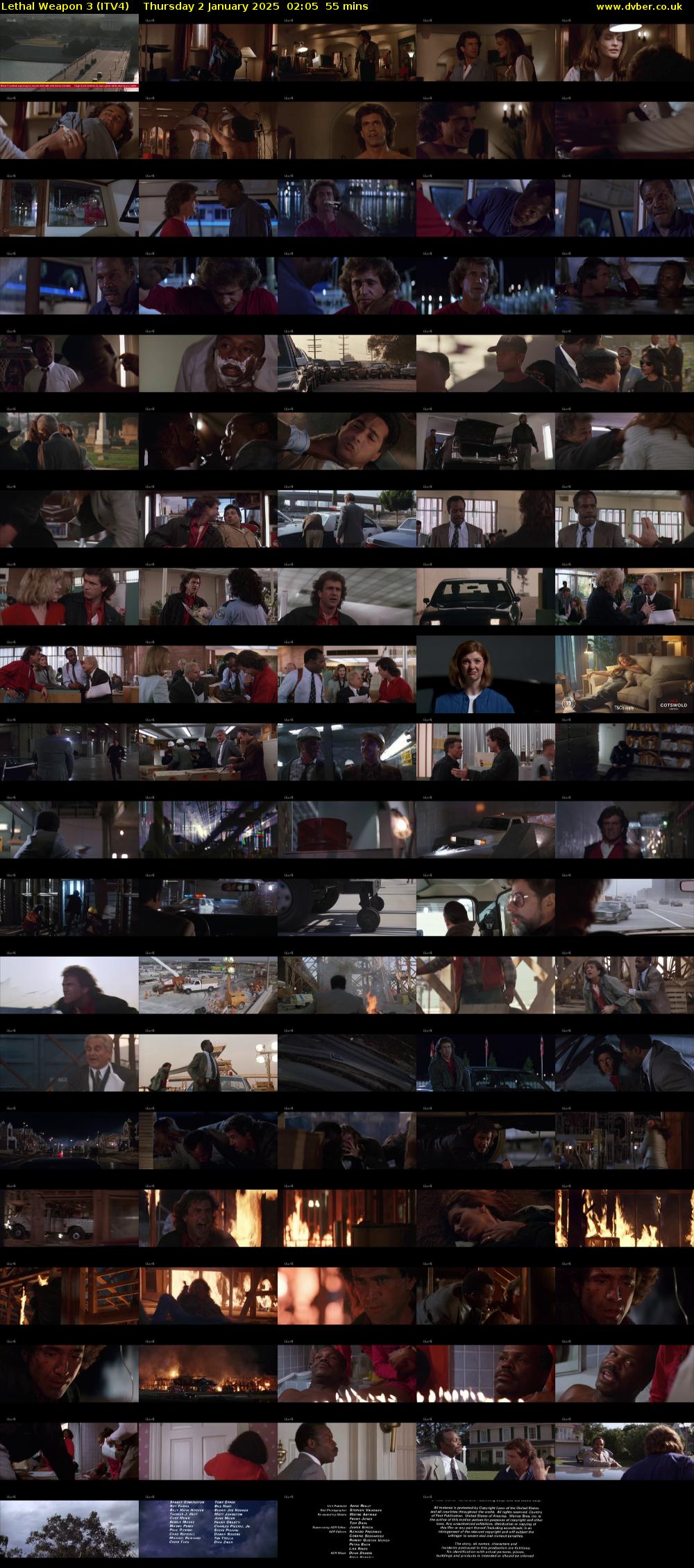 Lethal Weapon 3 (ITV4) Thursday 2 January 2025 02:05 - 03:00