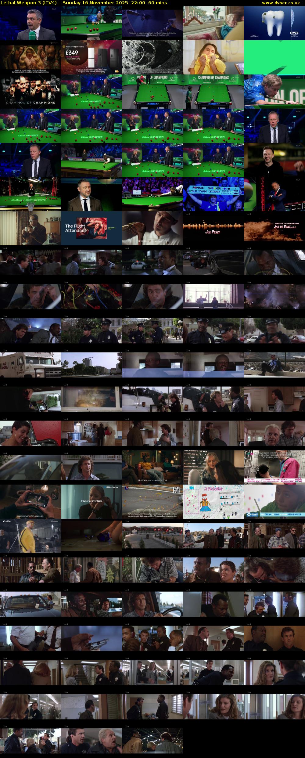 Lethal Weapon 3 (ITV4) Sunday 16 November 2025 22:00 - 23:00