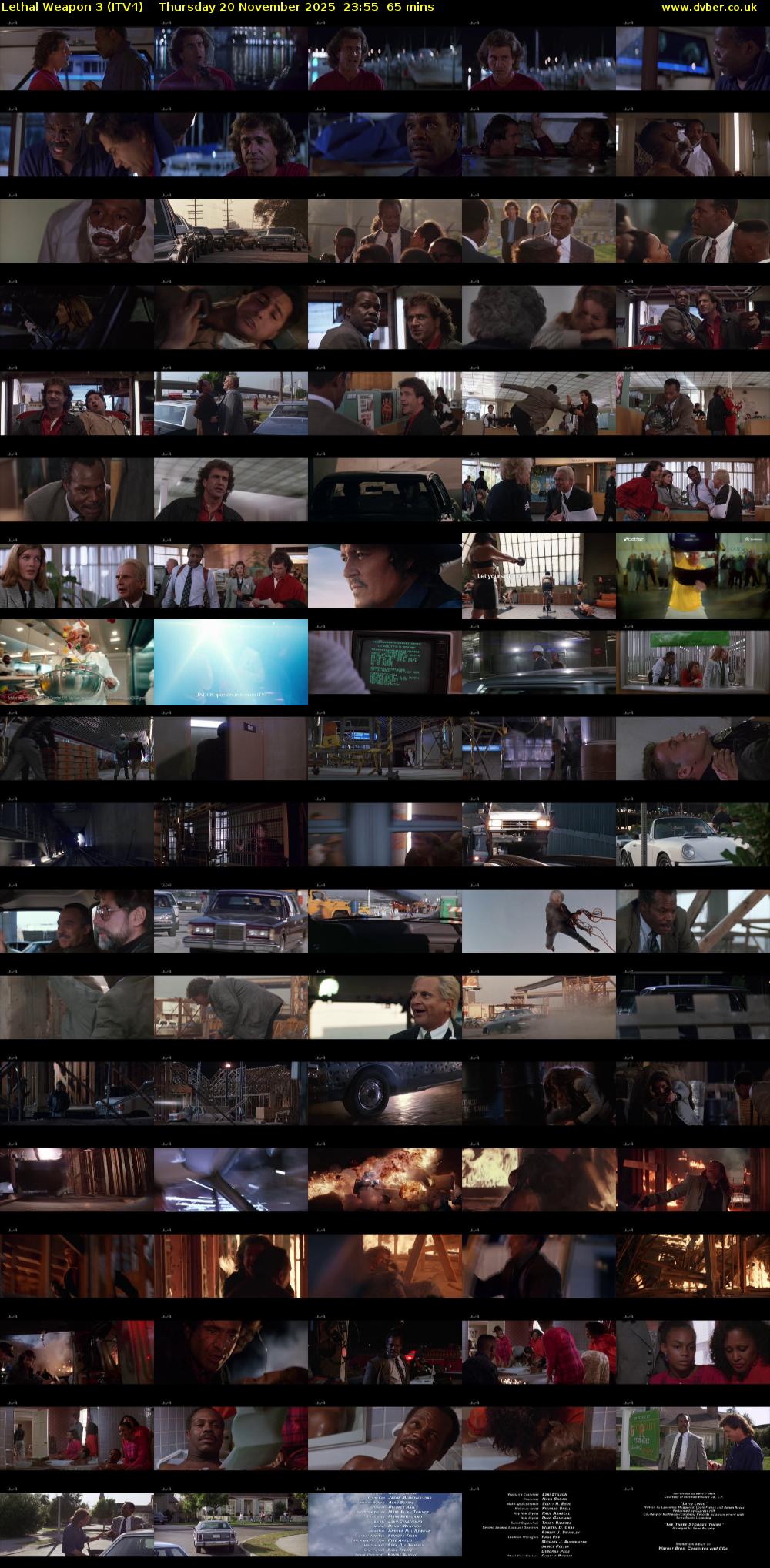 Lethal Weapon 3 (ITV4) Thursday 20 November 2025 23:55 - 01:00