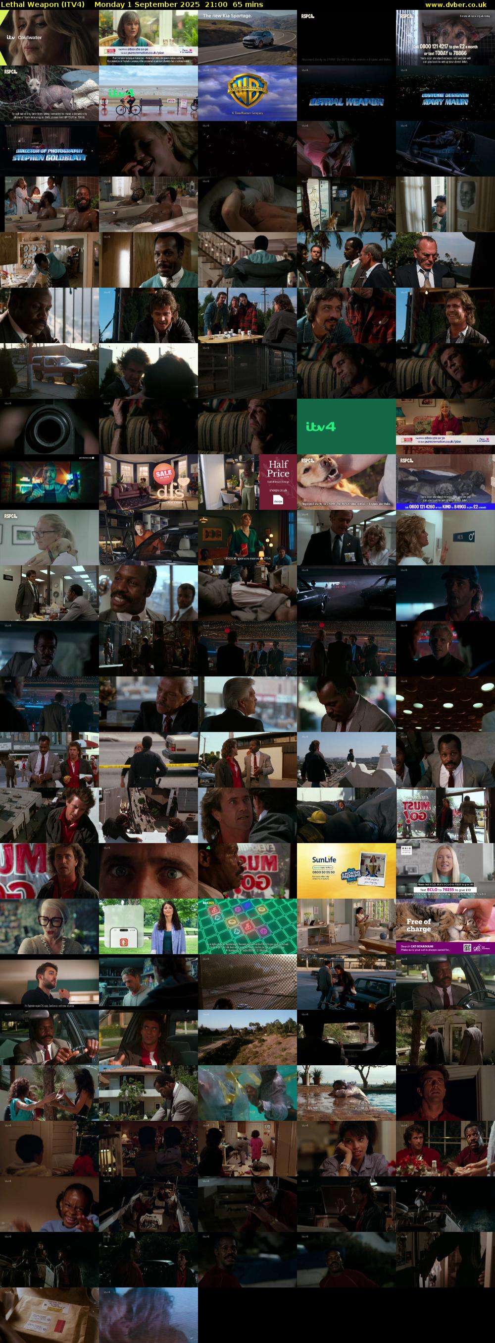 Lethal Weapon (ITV4) Monday 1 September 2025 21:00 - 22:05