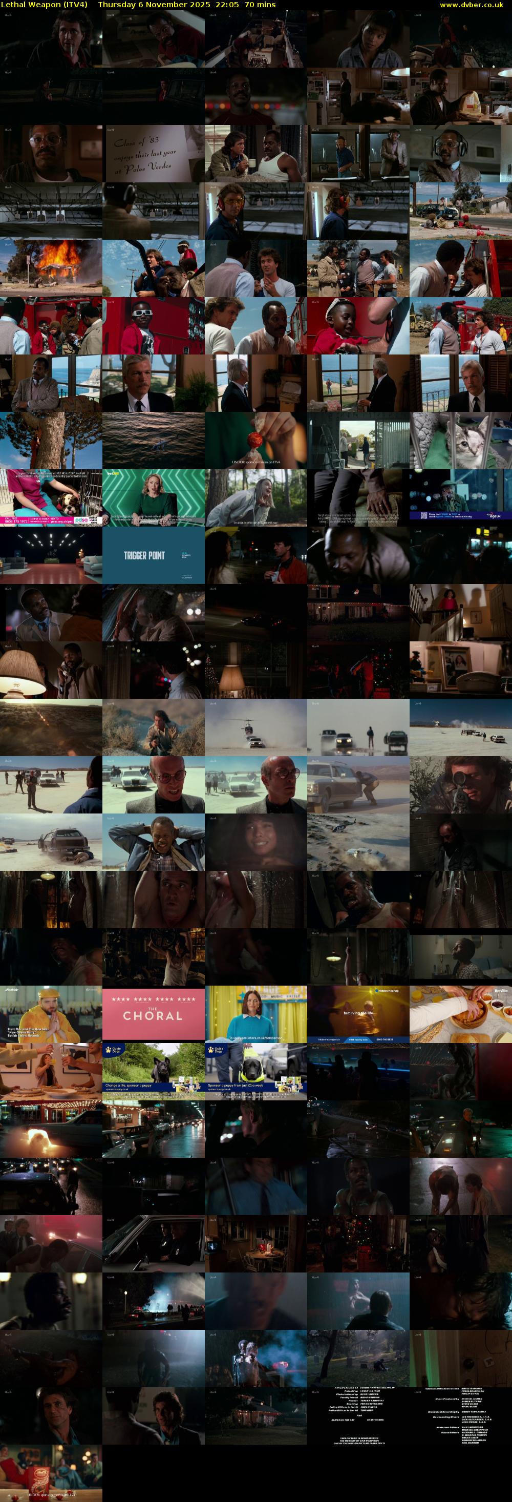 Lethal Weapon (ITV4) Thursday 6 November 2025 22:05 - 23:15