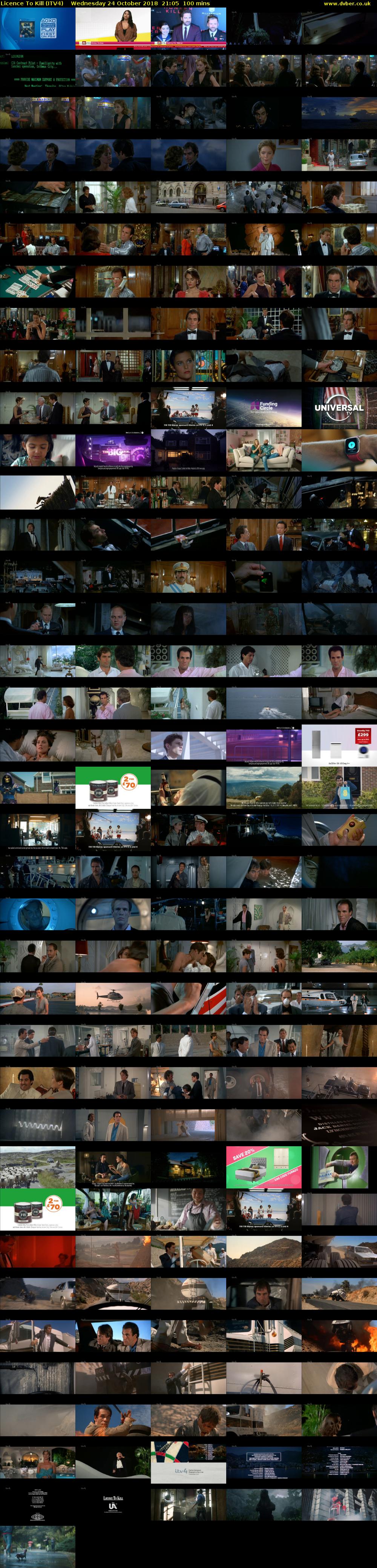 Licence To Kill (ITV4) Wednesday 24 October 2018 21:05 - 22:45