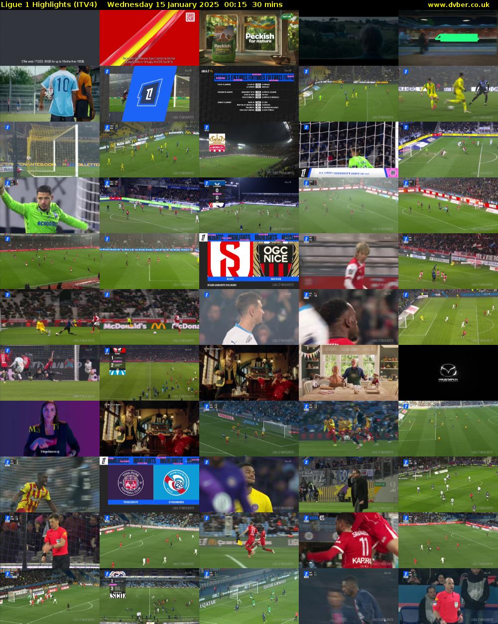 Ligue 1 Highlights (ITV4) Wednesday 15 January 2025 00:15 - 00:45