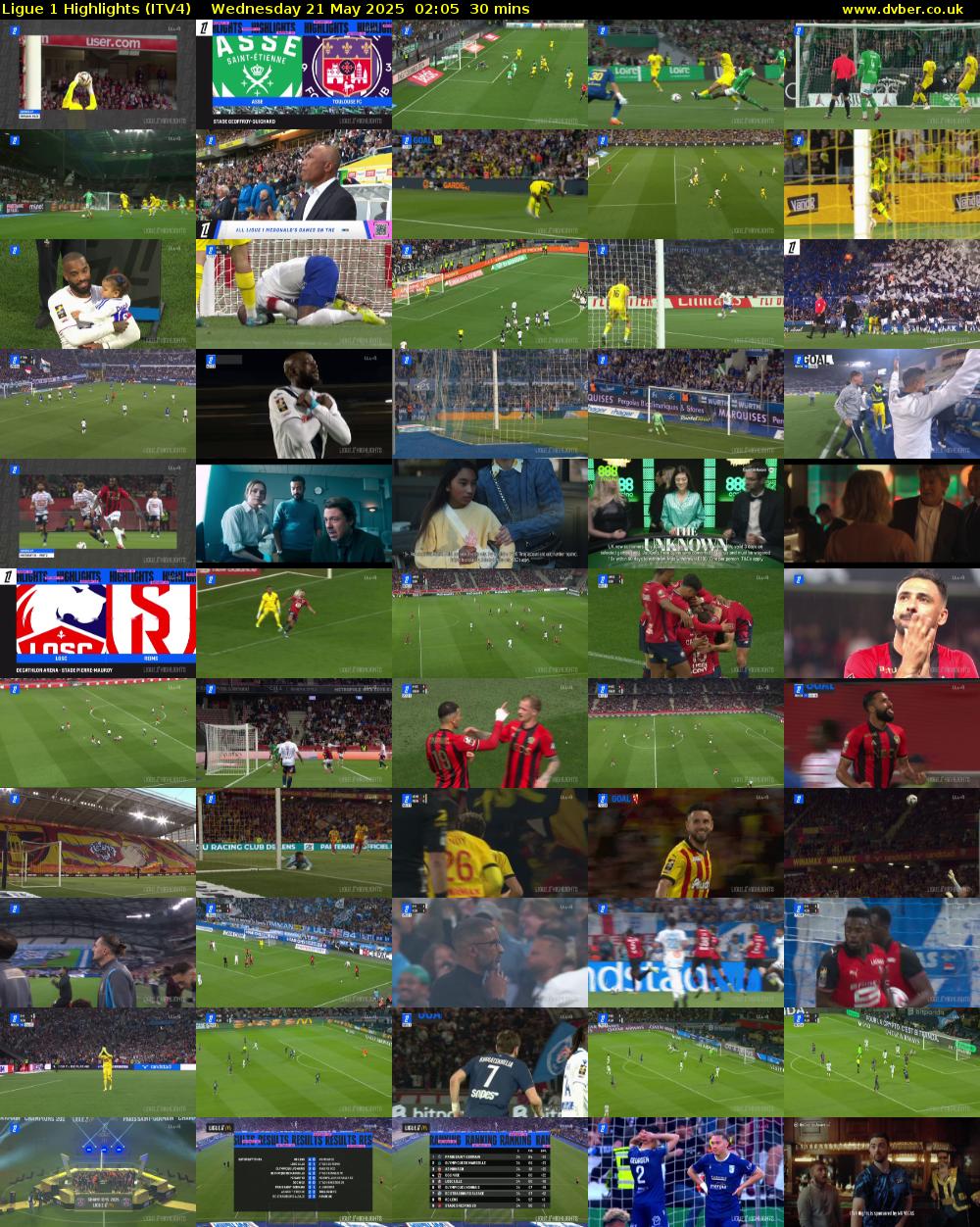Ligue 1 Highlights (ITV4) Wednesday 21 May 2025 02:05 - 02:35