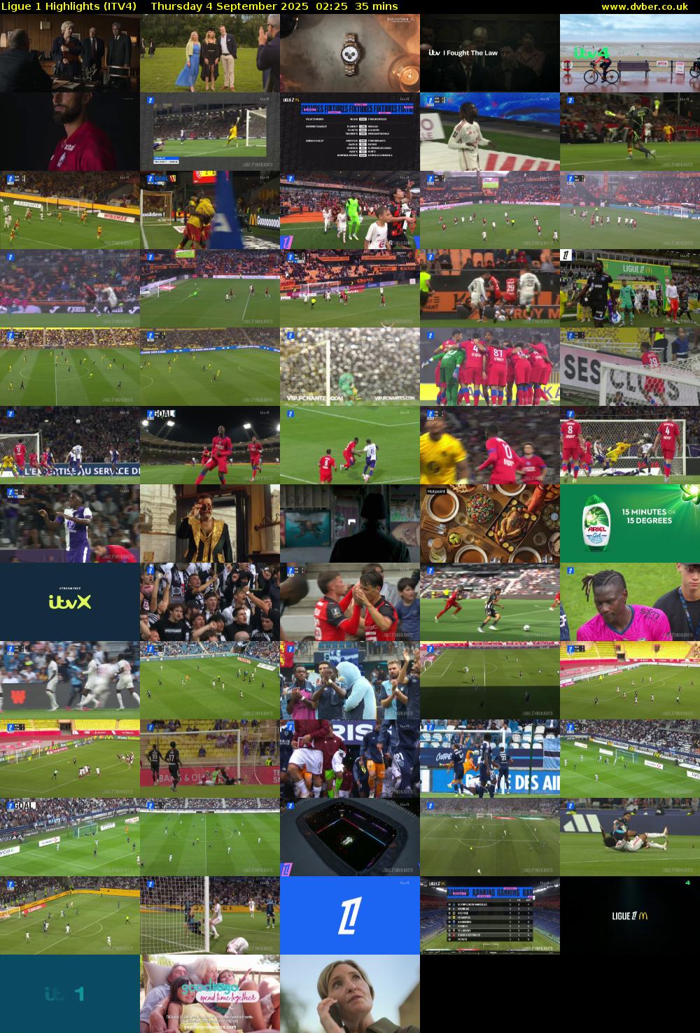 Ligue 1 Highlights (ITV4) Thursday 4 September 2025 02:25 - 03:00