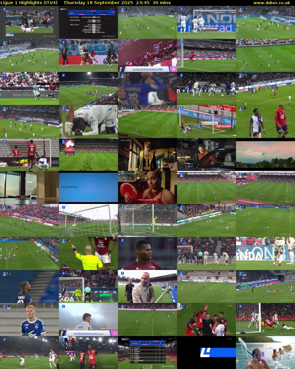 Ligue 1 Highlights (ITV4) Thursday 18 September 2025 23:45 - 00:15