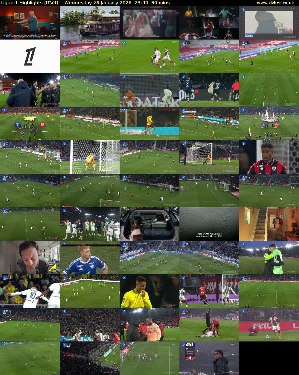 Ligue 1 Highlights (ITV4) Wednesday 28 January 2026 23:40 - 00:10