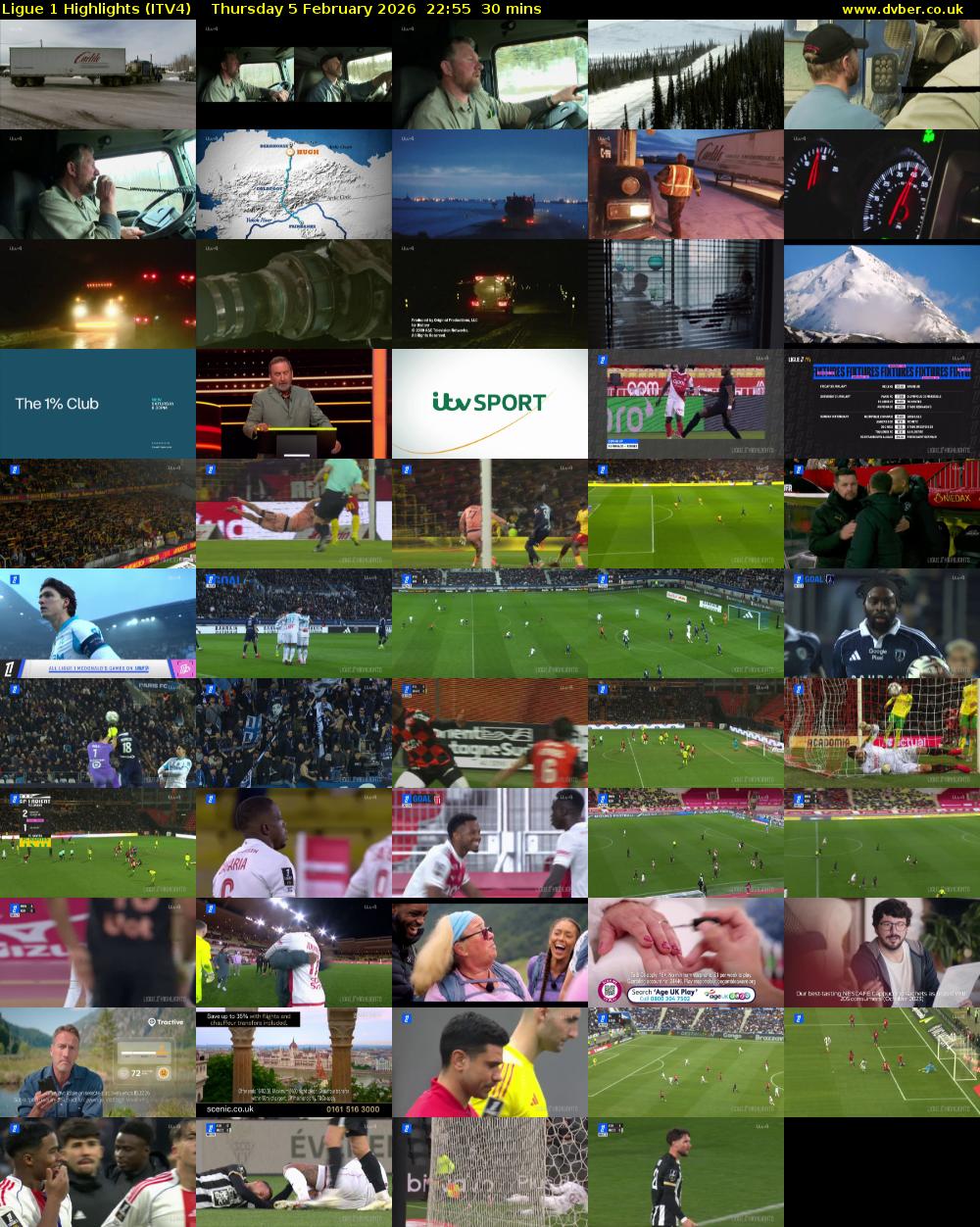 Ligue 1 Highlights (ITV4) Thursday 5 February 2026 22:55 - 23:25