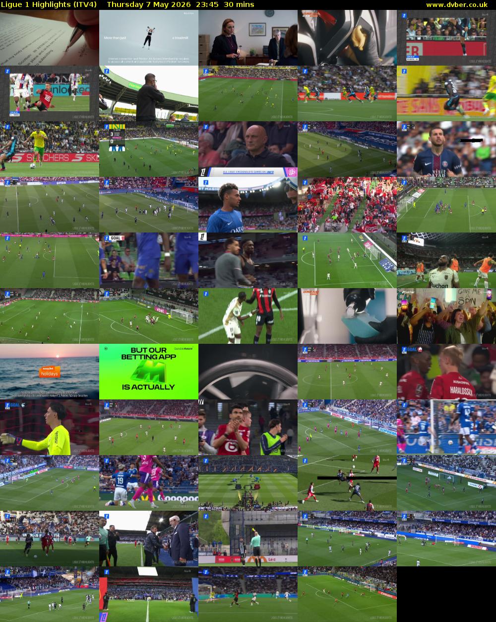 Ligue 1 Highlights (ITV4) Thursday 7 May 2026 23:45 - 00:15